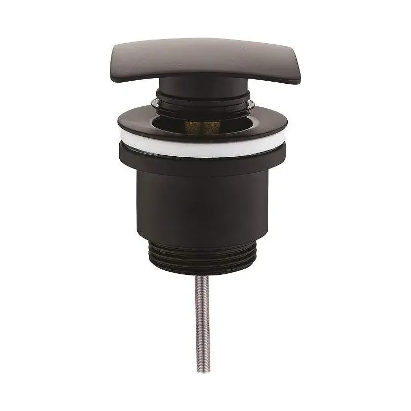 Vidage carré clic-clac noir mat Piralla Rubinetterie PCUQNR Esclusivo