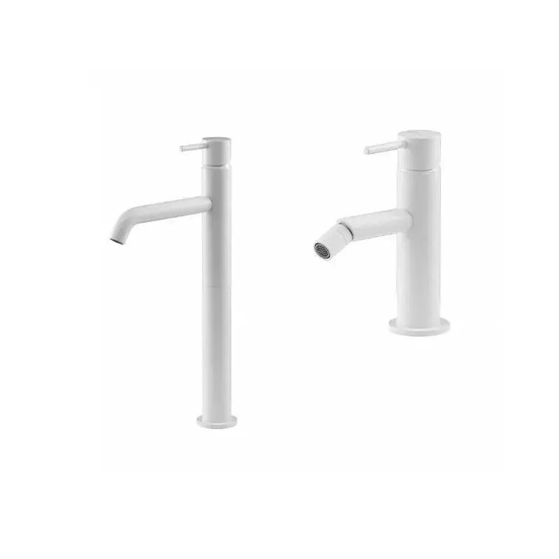 Offerta Del Giorno Mitigeur lavabo haut et bidet de couleur blanc mat Gattoni Easy KITEASYBO2