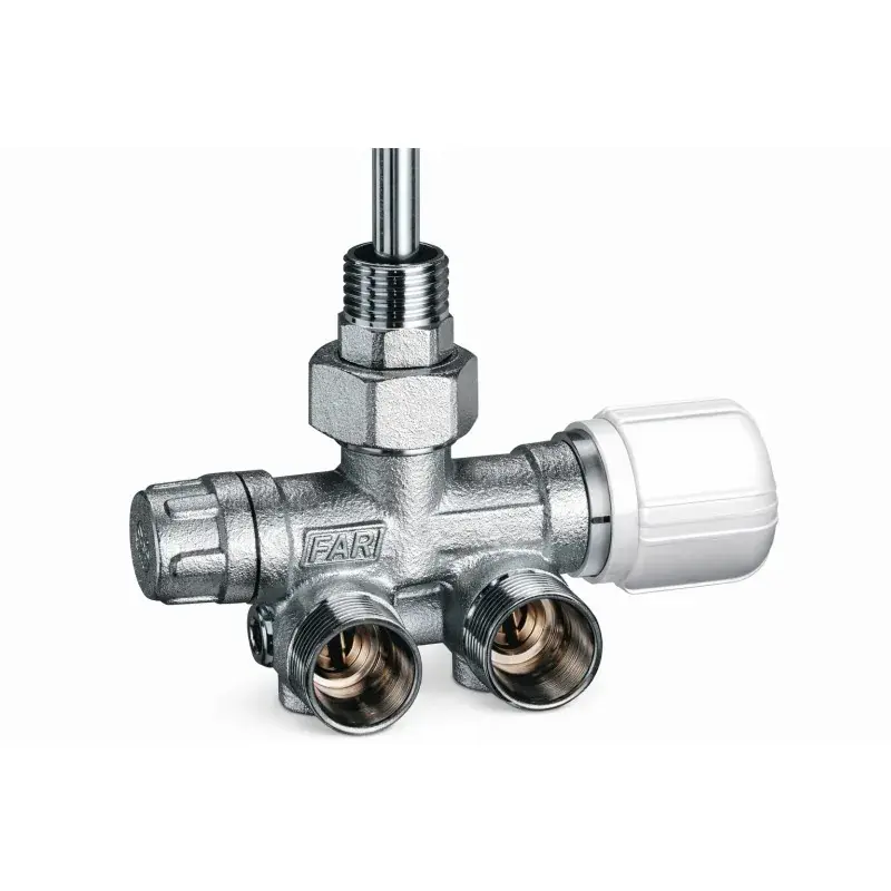 Acquista Ora Vanne mono-bitube thermostatisable équerre gauche chromée avec queue et écrou FAR1437