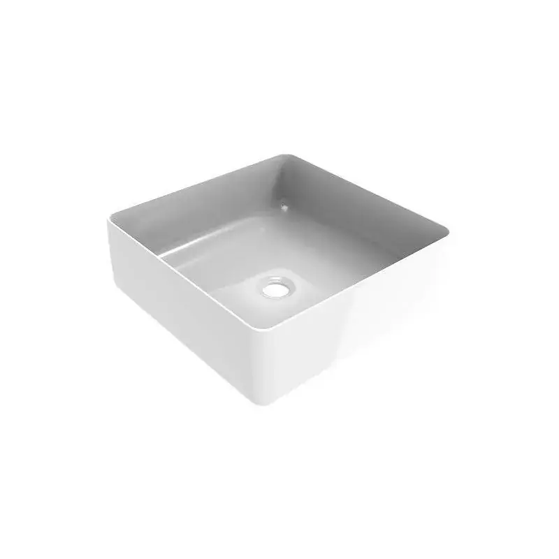 Lavabo à poser 416x416 mm carré en blanc brillant Ercos Musa BLCERLMUSA0011 Più Venduto