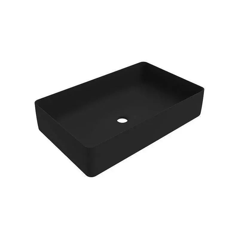 Prezzo Di Fabbrica Vasque à poser rectangulaire avec dimensions 580x360 mm couleur noir mat Ercos Musa BLCERNMUSA0012