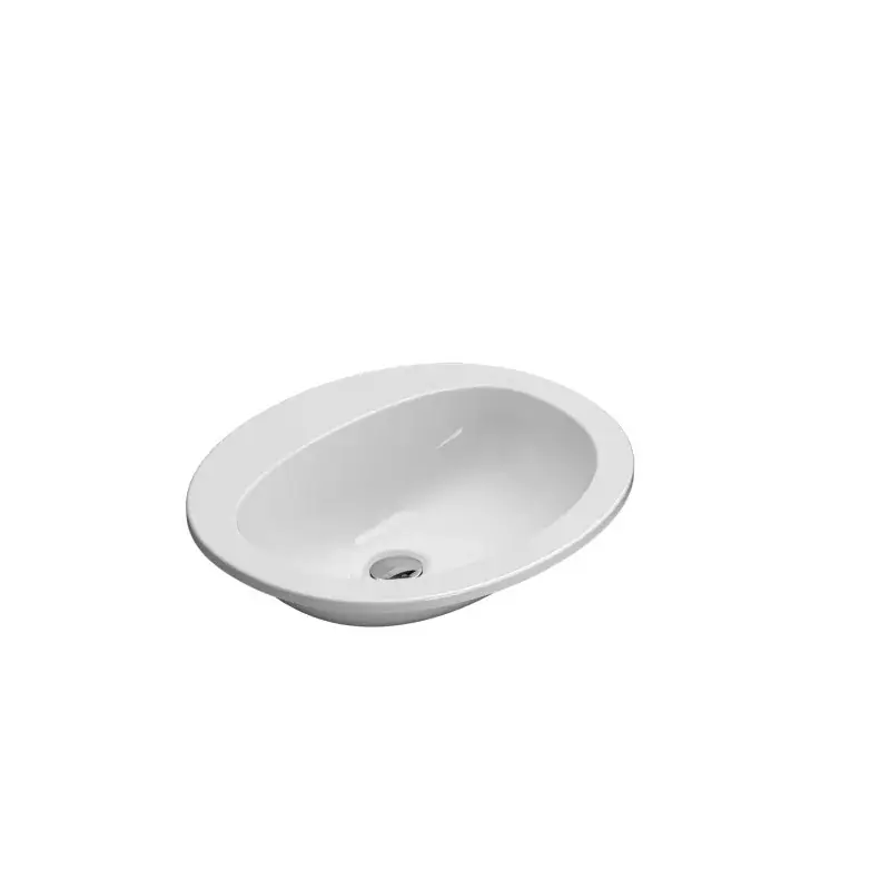 Lavabo à encastrer en céramique avec trou pour robinet Globo Arianna VA017BI Occasione