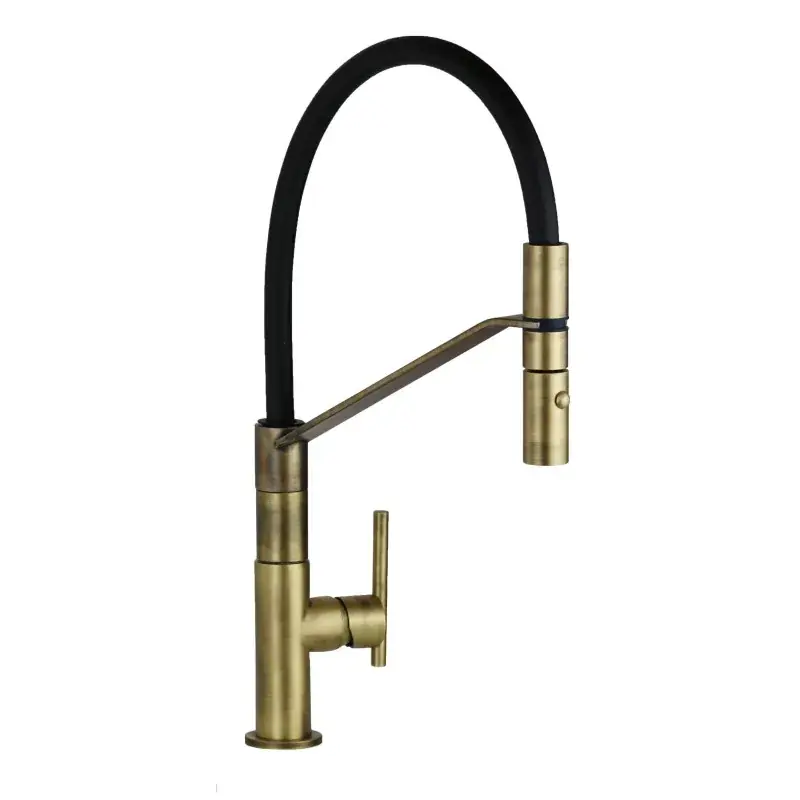 Offerta Mélangeur d‘évier de cuisine couleur bronze avec tuyaux de raccordement Gattoni Linea 34 0715/PCVB