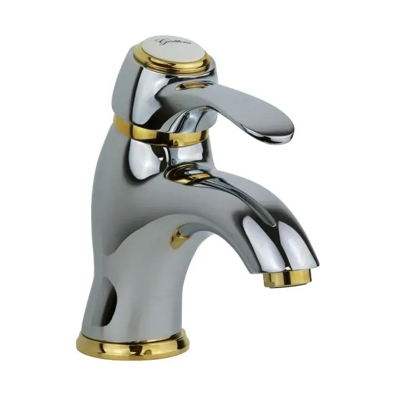Mitigeur lavabo couleur chrome-or avec vidage 1"1/4 Gattoni Antigua 3441/34CD Consegna Rapida