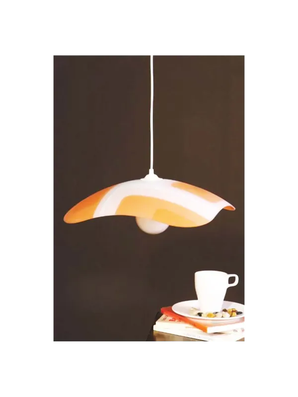 Lampadario moderno 1 luce in vetro bianco-arancio Nov761A Miglior Prezzo
