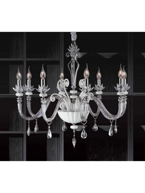 Lampadario in cristallo moderno 8 luci Design Swarovsky Adriana Offerta