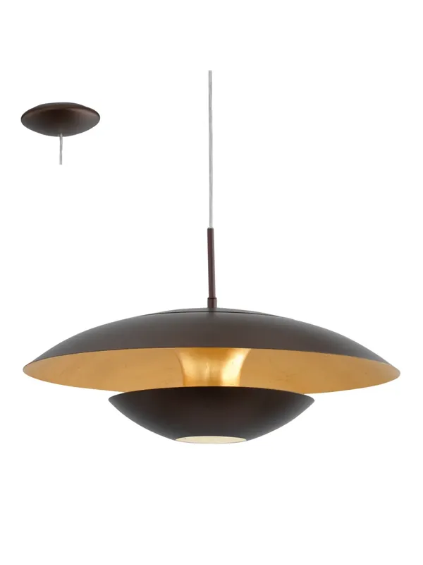 Sospensione moderna marrone e oro 1 luce GL0875 Affare