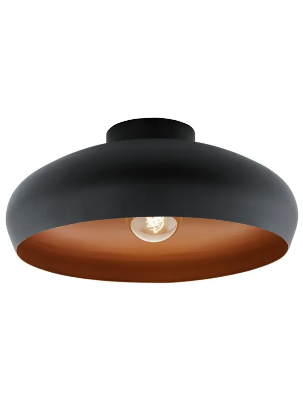 Compra Online Plafoniera vintage 1 luce nero e rame GL0885