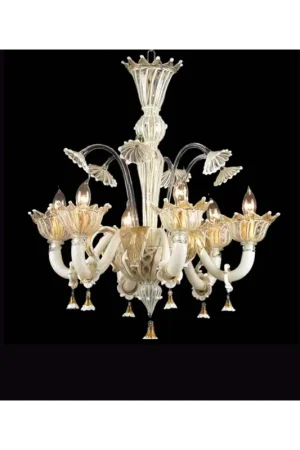 Lampadario murano di venezia 5 luci 7434/5 Nuova Collezione
