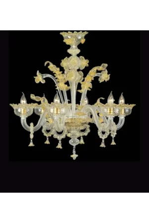 Lampadario murano di venezia 5 luci 6163/5 Popolare