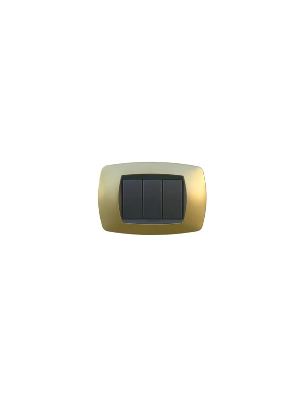 Sconto Placca ottone opaco modo 3 fori 39tc243 master