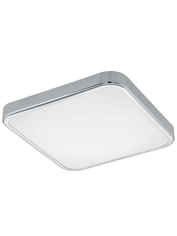 Plafoniera a led moderna bianca e cromo GL0966 Consegna Rapida