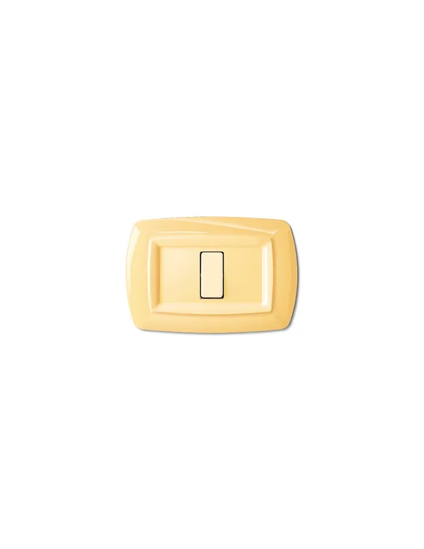 Placca tondo giallo pastello 1 foro 2591py magic elettrocanali Prezzo Scontato