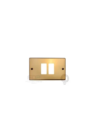 Placca alluminio bronzo 2 fori avvicinati magic d.65 con viti Nuova Collezione
