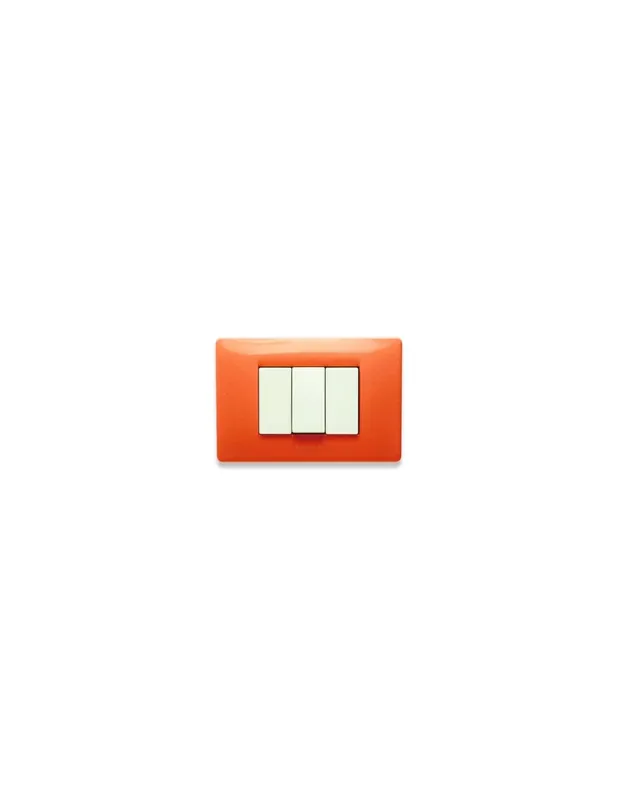 Prezzo Ridotto Mix placca 4 posti arancio tibet 21mx334 master