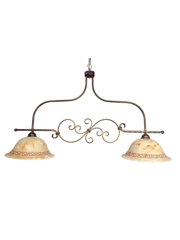 Offerta Limitata Bilanciere classico in ferro battuto 2 luci Balaustra