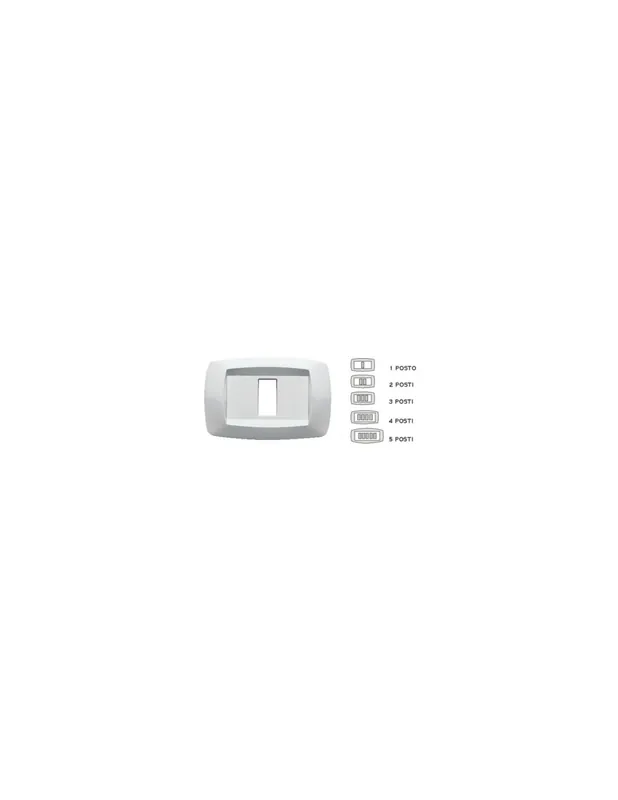Nuova Collezione Placca modi3 posti md103 bianco master