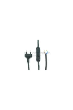 Cavo piatto cablaggio elettrico lumi cm.200 nero Quantità Limitata