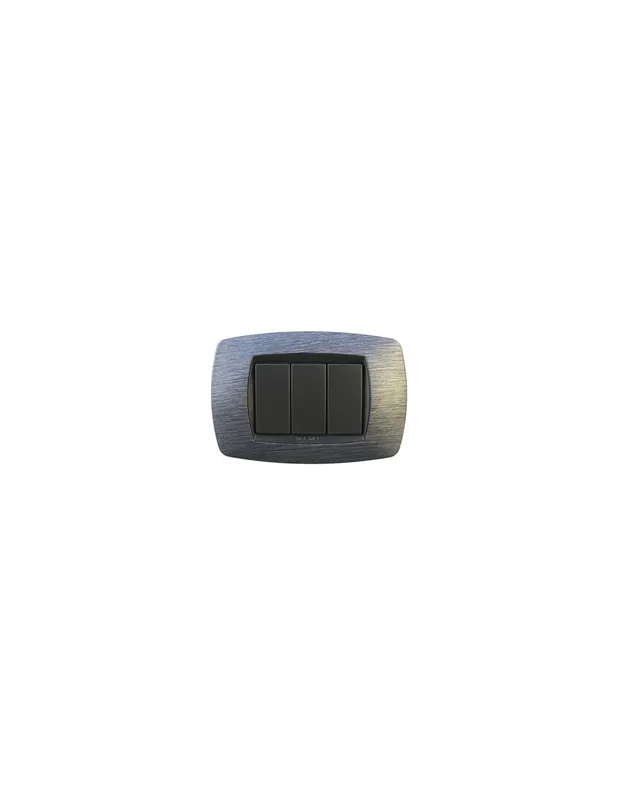 Offerta Speciale Placca modo placca 3 posti satinato blu 39tc523 master