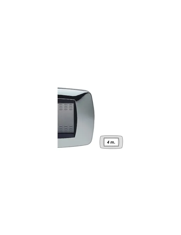 Prezzo Conveniente Placca modo 4 posti cromato 39tc224 master