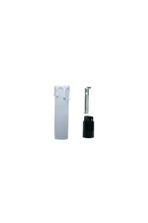 Candela portalampada plastica lampadario h100 bianco 1202bi Popolare