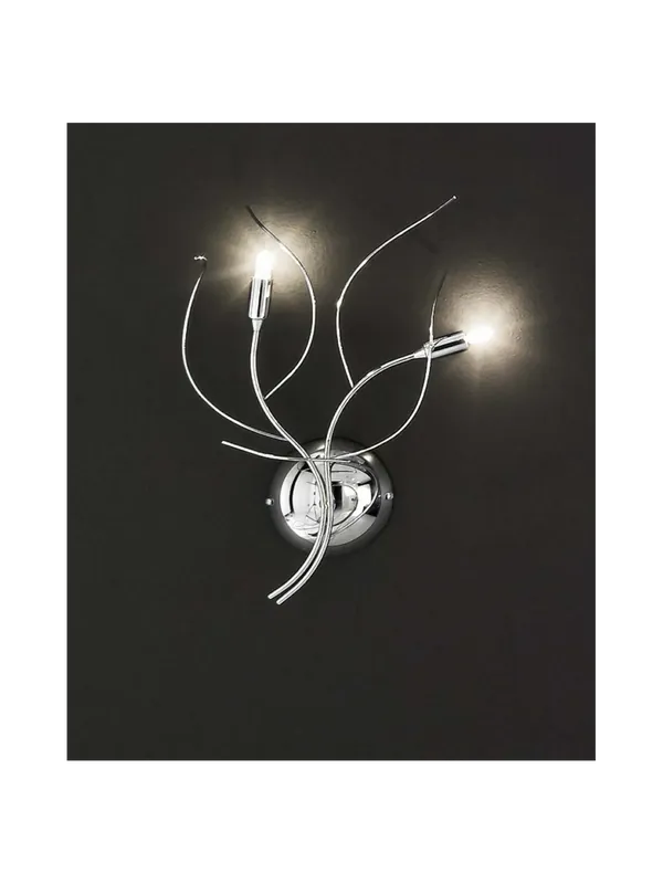 Applique moderno cromato 2 luci DP049 Ultimissimo Modello