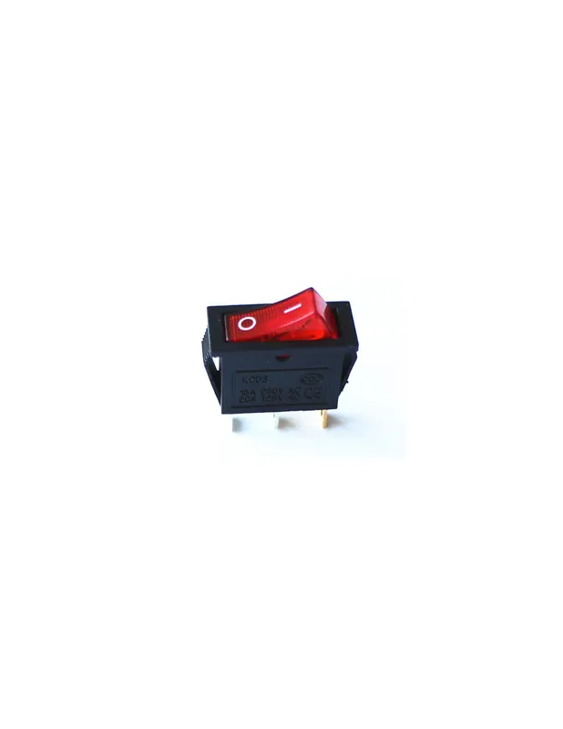Interruttore a bilanciere elettrico tasto rosso 1/0 f028r 15a Nuovo Arrivo