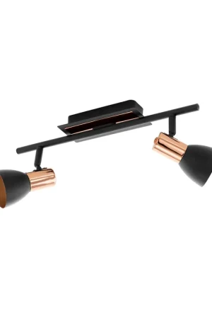 Ultimissimo Modello Applique moderno spot a led nero e rame GL1464
