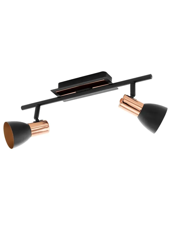 Ultimissimo Modello Applique moderno spot a led nero e rame GL1464