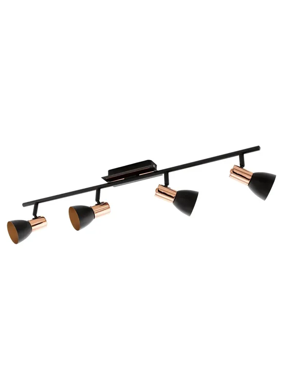 Direttamente Dal Produttore Plafoniera moderna spot a led nera e rame GL1445