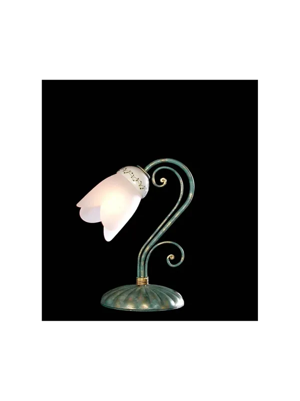 Prezzo Conveniente Lumetto ferro battuto verde 1 luce BGA 1070