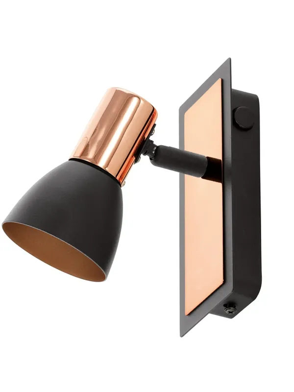 Bestseller Applique moderno spot a led nero e rame GL1474