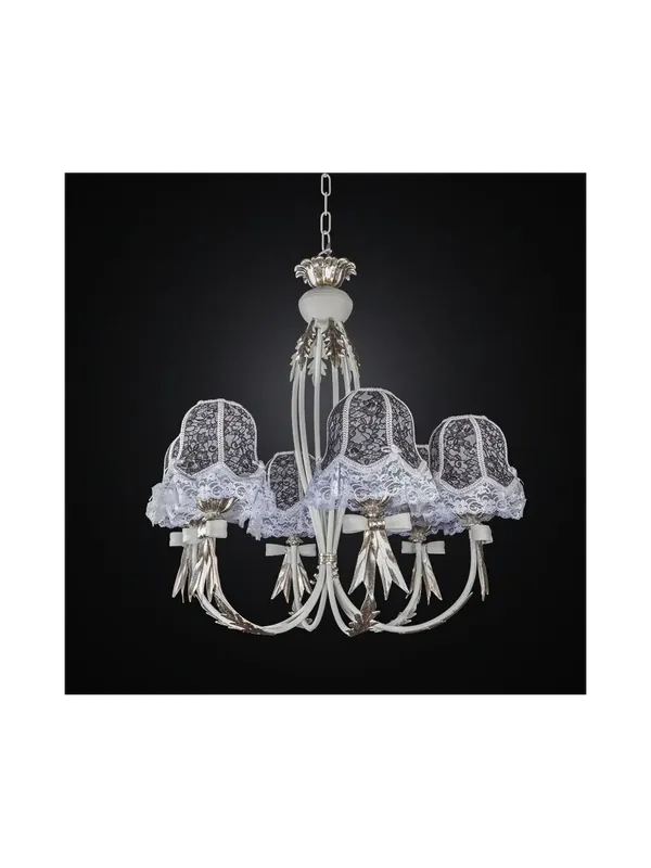 Promo Stagionale Lampadario shabby chic ferro battuto panna 6 luci BGA 2706