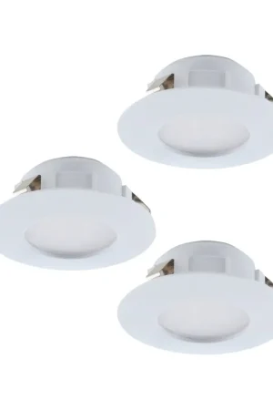 3pz faretto moderno ad incasso a led bianco GL1512 Quantità Limitata