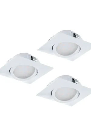 3pz faretto moderno ad incasso a led bianco GL1514 Ultime Pezzi