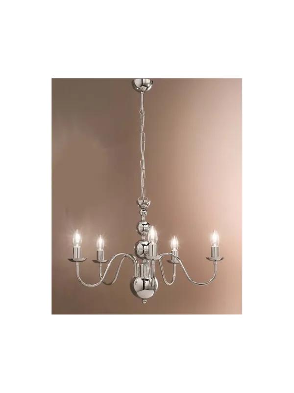 Lampadario moderno cromato 5 luci DP090 Direttamente Dal Produttore