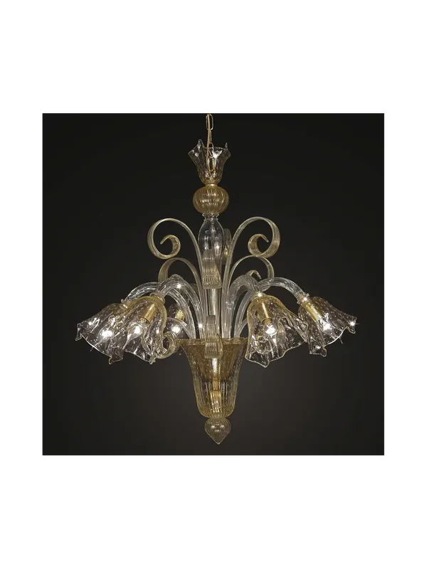 Lampadario cristallo oro classico 6 luci BGA 1723 Super Prezzo