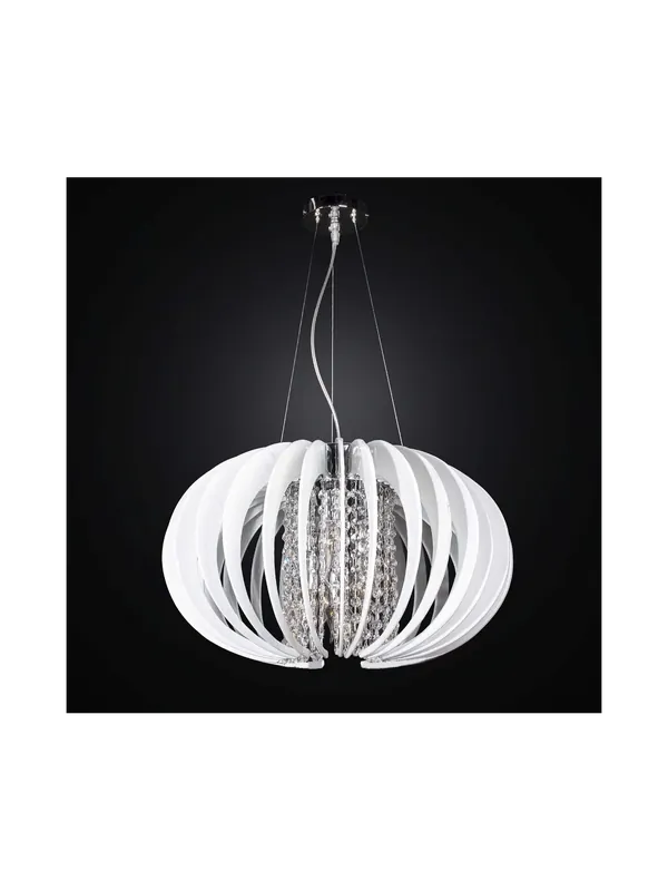 Prezzo Scontato Lampadario moderno vetro fusione bianco 7 luci BGA 2624/S50