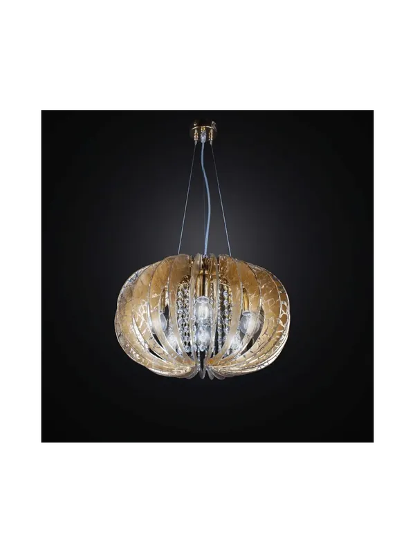 Affare Lampadario moderno vetro fusione e cristallo 7 luci BGA 2624/S40