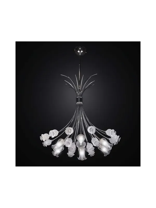 Occasione Lampadario moderno con vetri a fiori 7 luci BGA 2613/7