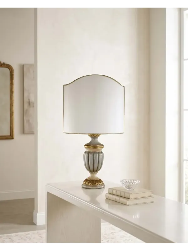 Lume grande classico in legno verde-foglia oro 1 luce Esse 490/bg Must-Have