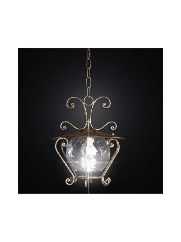 Offerta Lampadario in ferro battuto rustico 1 luce BGA 1209L