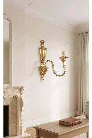 Applique classico in legno foglia oro 1 luce Esse 750/1A Sconto