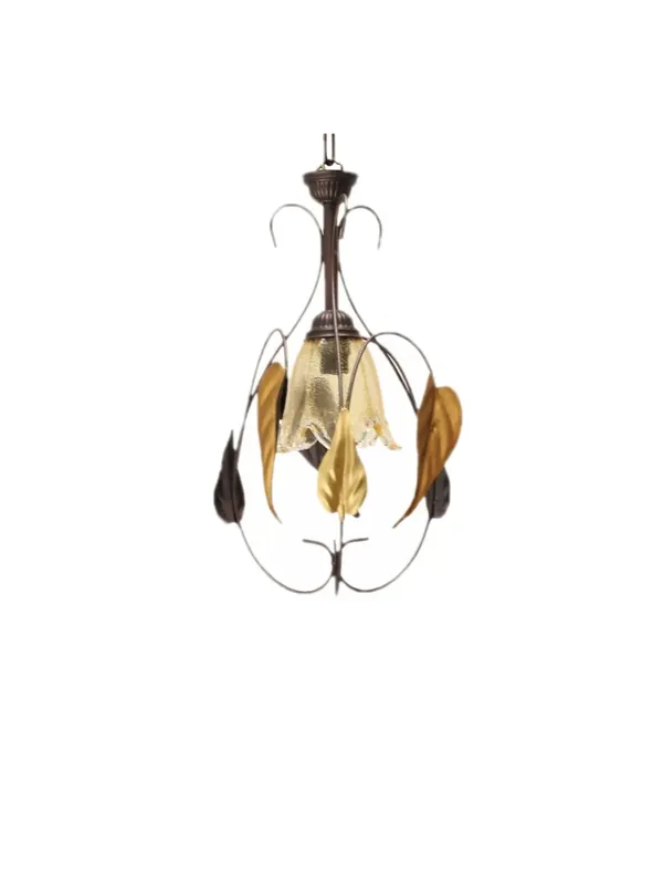 Offerta Speciale Lampadario classico in ferro battuto 1 luce Mirandola scuro