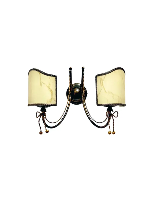 Compra Online Applique classico in ferro battuto 2 luci Fiocco