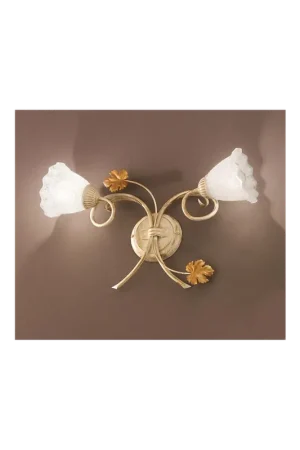 Applique in ferro battuto contemporaneo 2 luci DP100 Ultima Occasione