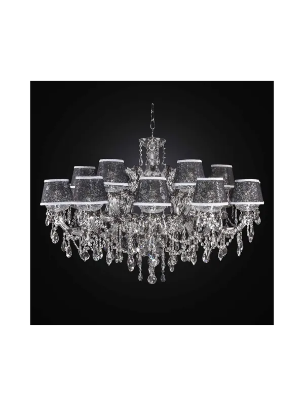 Compra Adesso Lampadario classico in cristallo con paralumi 18 luci BGA 2746-18