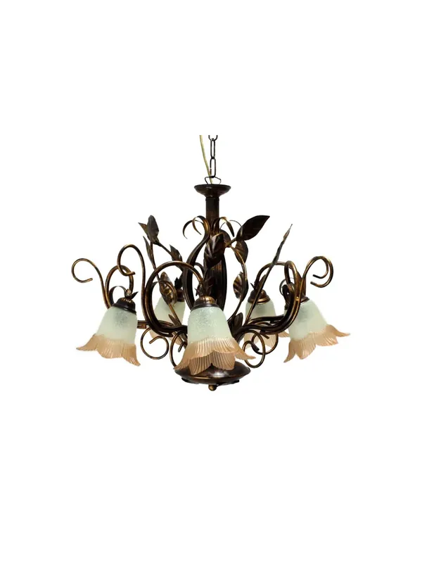 Lampadario classico in ferro battuto 5 luci Trilly Ultime Pezzi