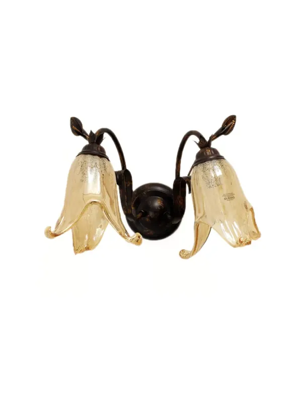 Applique classico in ferro battuto 2 luci Calla murano Bestseller