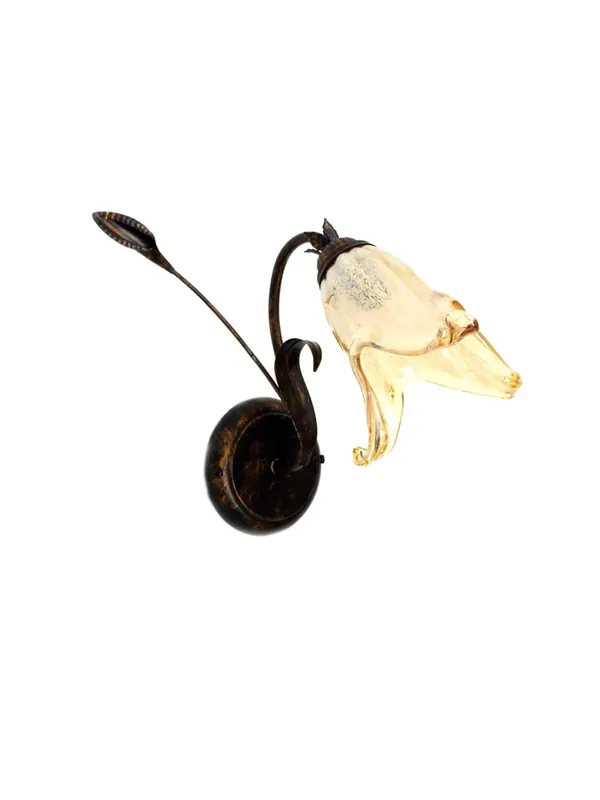 A Buon Prezzo Applique classico in ferro battuto 1 luce Calla murano sinistro